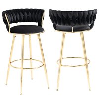 Chaise de Bar haute qualité à la mode nordique, mobilier Commercial, chaise de Bar pivotante en velours