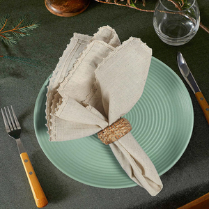 Personnalisé 100% Lin Blanc Lavable Serviette De Table Réutilisable Serviettes En Textile De Coton pour Les Mariages Et Les Événements De Restaurant - Product Image 6