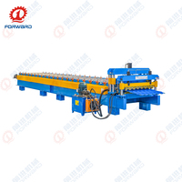 Machine de fabrication de tuiles de toiture en acier coloré FORWARD fiable, 1200 mm, avec moteur, engrenage et roulement pour une production continue et une sécurité élevée