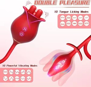 STELLAR PATH TY-260509 10 <b>Vibration</b> 10 Tongue Licking Mode Silicone Anal Butt Plug Sex Toy for Men Women Couples Clit - Product Image 5