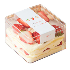 Hộp đựng bánh tiramisu, bánh ngọt, kẹo, bánh quy bằng nhựa PS trong suốt hình vuông, đặt hàng số lượng lớn, tùy chỉnh - Product Image 1