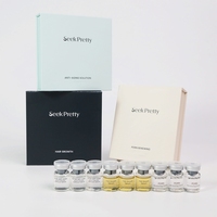 Magnifique Kit Sérum Coréen PDRN HA Soin Visage Anti-Rides au Cuivre avec Tampon, Enzymes et Ampoules