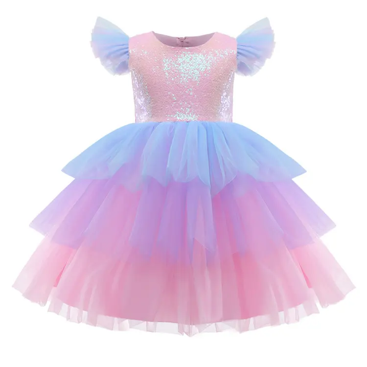 Custom Made Girl Wedding Party Dress Girl Gown Dress Princess Baby Girl Birthday Dresses