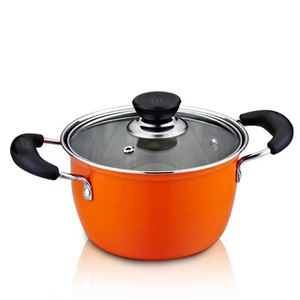 Mutual Hair Juego de ollas de sopa de acero inoxidable de 10 piezas con olla de cocina de hierro y juegos de utensilios de cocina coloridos de gas para el <span class=keywords><strong>hogar</strong></span> - Product Image 4