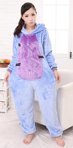 Fabricación de pijamas <span class=keywords><strong>Kigurumi</strong></span> de franela para mujer, conjunto de Pijama térmico para otoño e invierno, Animal, <span class=keywords><strong>conejo</strong></span>, Panda, Stitch, Onesie - Product Image 2