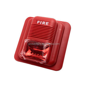 Dc24v Led Elektronische Wit Flasher Sirene Brandalarm Sirene 110db Waarschuwing Hooter Led Zaklamp Geluid Strobe Sirene - Product Image 4