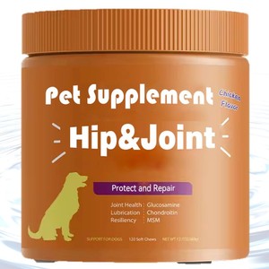 <strong>Dog</strong> Cat Joint Health Care Soft Chews <strong>Fish</strong> <strong>Oil</strong> Glucosamine HCL High-Protein Pain Relief 120 Chews/Box - Product Image 1