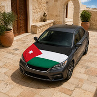 Housse de voiture personnalisée avec drapeau jordanien, 41x61 pouces, durable, cousue, pour les voyages en voiture, les salons automobiles, la promotion des équipes