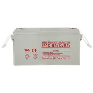 מכירה לוהטת cohendi מתחדשת אנרגיה 12v 65AH עמוק מחזור שסתום מוסדר אטום שמש ג 'ל עופרת חומצת סוללה עבור תאים