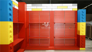 Rak pajangan mainan anak-anak, furnitur pajangan dinding toko mainan anak warna-warni trendi desain dekorasi Interior - Product Image 3