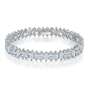 All Fashions Men <b>Women</b> Moissanite <b>Silver</b> Bracelet Dia Jewelry Handcrafted Fashion <b>Bangle</b> - Product Image 1