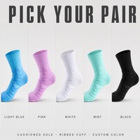 Chaussettes de basketball personnalisées bleu clair pour enfants, chaussettes de sport rembourrées montantes pour jeunes, motif léopard, pour l'école, la gym, l'entraînement, vente en gros