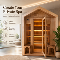 Cabine de sauna sur mesure OEM, sauna sec intérieur pour les soins de santé à domicile et la relaxation.