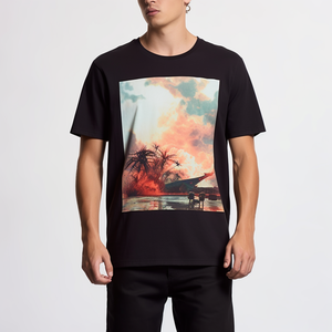 เสื้อยืดผู้ชายลำลองผ้าฝ้าย 100% ราคาประหยัด เป็นมิตรกับสิ่งแวดล้อม พร้อมบริการ OEM รับผลิตเสื้อยืดแขนสั้นสำหรับขายส่งราคาถูก - Product Image 2