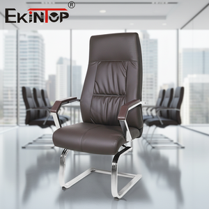 Sinonis Luxury Leather Visitor <b>Chair</b> Fixed Base Guest <b>Chair</b> for Meeting Room Modern <b>Padded</b> Reception Office Conference <b>Chair</b> - Product Image 1