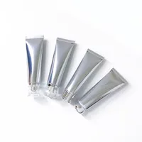 50mll एबीएल चमकदार धातु के साथ पैकिंग शैली चांदी एल्यूमीनियम प्लास्टिक हाथ क्रीम चेहरे की सफाई कॉस्मेटिक निचोड़ ट्यूब