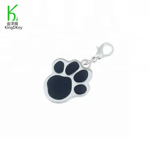 keychain dog cat paw print pendants mould stainless steel keyring promotional gifts with custom package