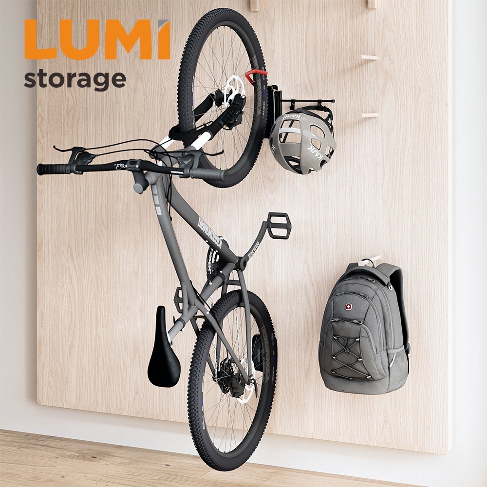 Gancio Portabici Verticale Da Parete – Acciaio, Regolabile, Porta 1 Bici, Carico Max 32 Kg