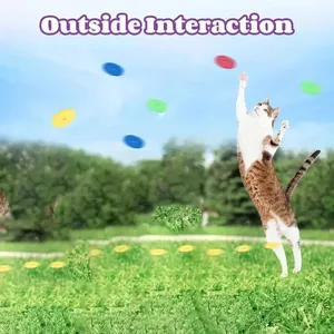 Zenidoo L-448 Pistola de Juguete Interactiva Moderna de Plástico con 15 Discos de Espuma - Divertida Pistola de Repollo para Gatos y Perros con Diseño de Dibujos Animados para Caza y Persecución - Product Image 2