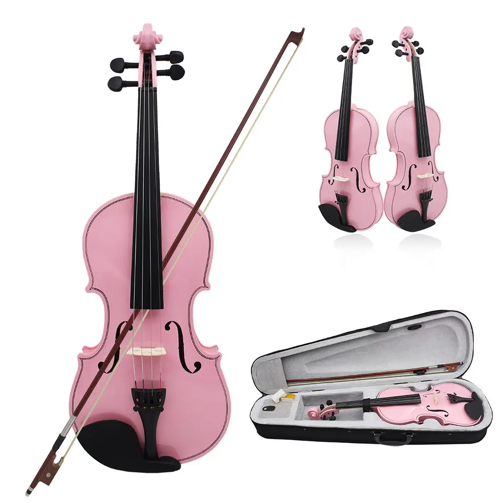 낮은 가격 초보자 색 바이올린 4/4 수제 바이올린 만든 로진, 활 바이올린 액세서리
