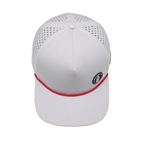 Gorras Personalizadas de 5 Paneles con Diseño de Espiga, Parche de Goma con Imagen, Corte Láser, Visera Curva Perforada, Transpirable, Impermeable, Unisex, Deportiva