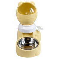 Distributeur automatique de nourriture pour chats et chiens, grande capacité, à commande au pied, anti-fuite, en plastique, avec mécanisme de distribution par pression