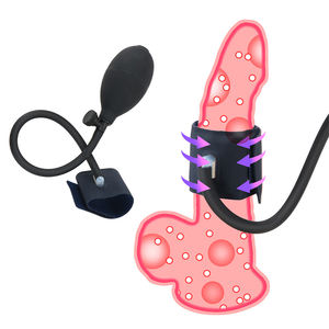 Aufblasbare <span class=keywords><strong>Penis</strong></span> ärmel Vergrößerung Dick Exerciser Male Extender <span class=keywords><strong>Penis</strong></span> Pump Sexspielzeug für Männer Cock Rings Keuschheit gürtel - Product Image 1