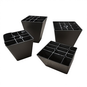 Pieds <span class=keywords><strong>de</strong></span> <span class=keywords><strong>canapé</strong></span> en plastique, carrés, trapézoïdaux, rehausseurs, accessoires <span class=keywords><strong>de</strong></span> quincaillerie pour meubles, renfort universel, style américain - Product Image 1