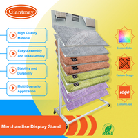 Étagères multicouches de haute qualité pour tapis de sol de salle d'exposition, présentoir en métal pour rideaux en tissu textile