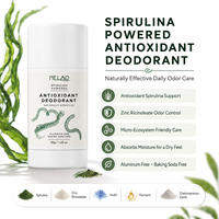 Déodorant en stick spiruline marque privée au ricinoléate de zinc pour le contrôle des odeurs, idéal pour les trajets quotidiens, l'entraînement et les voyages, sensation de sécheresse, sans aluminium