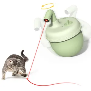 Novo USB Rechargeable Pet Laser Light Teaser Interactive Toy 360 Graus Rotação Irregular Três Modos Ajustáveis Cat Laser Toy