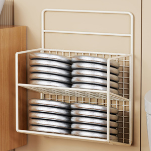 Étagère de rangement pour vêtements de salle de bain, porte-serviettes de salle de bain, sans perçage, étagère murale pour toilettes - Product Image 5