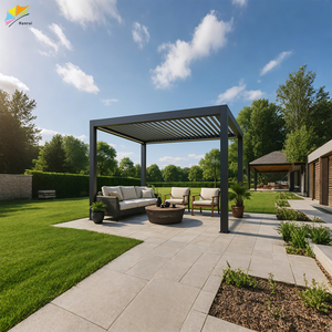 Hanrui Taille personnalisée 3x3 3x4 3x5 4x4 <span class=keywords><strong>5x3</strong></span> 5x4 6x3 4x6 6x4 6x5 6x6 Bioclimatica Electrique Pergola Aluminium extérieur - Product Image 4