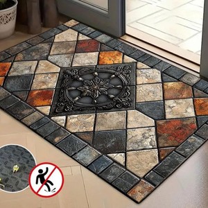 พรมปูพื้นทางเข้าบ้านเนื้อผ้าเรียบลื่น ขนาด 120x180 ซม. สไตล์อเมริกัน ทำจากเส้นใยโพลีเอสเตอร์ กันลื่น สำหรับใช้ภายในบ้าน ห้องนั่งเล่น ห้องน้ำ - Product Image 4