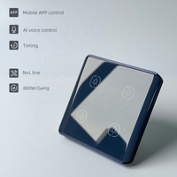Interruptor de Luz Táctil Inteligente WiFi de 4 Canales con Textura de Vidrio, Material de PC, Capacidad de Carga de 10A, Estándar EU/UK