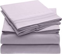 Échantillon disponible Ensemble de draps en microfibre solide super doux et facile d'entretien 4 pièces Meilleure vente Ensemble de draps de lit Couleur lilas