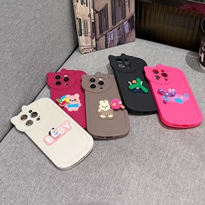 Custodia per cellulare con obiettivo Kawai carino gattino per <span class=keywords><strong>iPhone</strong></span> 15 pro max 14 13 <span class=keywords><strong>12</strong></span> pro 11 <span class=keywords><strong>cover</strong></span> in <span class=keywords><strong>silicone</strong></span> fundas de celures - Product Image 3