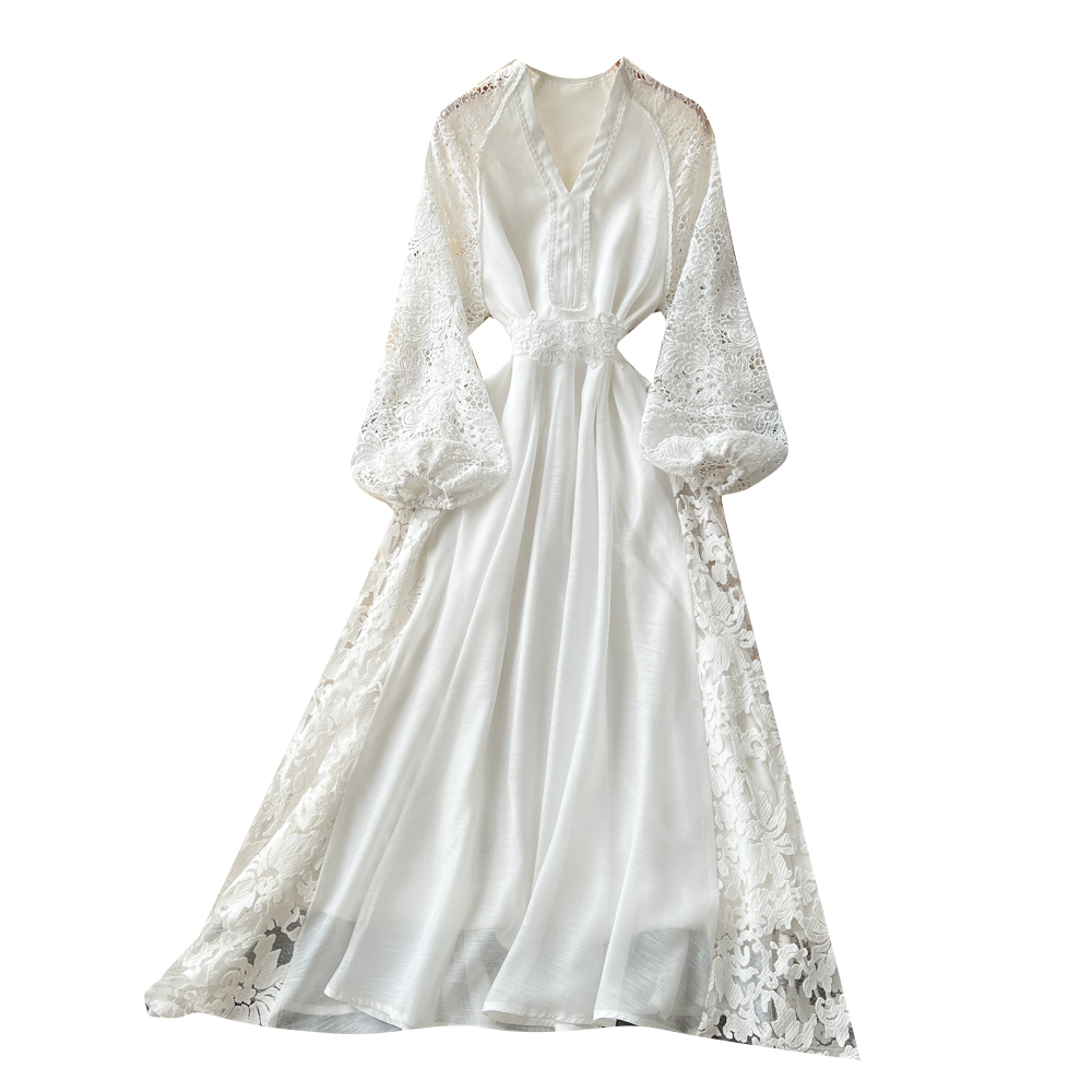 roman lace dresses Roman Heart Print Lace Stretch Dress