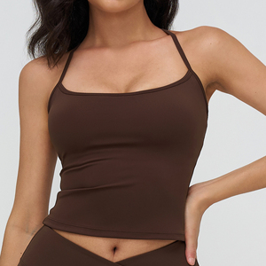 Débardeur de sport sexy pour femme, dos nageur élastique, respirant, séchage rapide, avec coussinets amovibles, pour gym, yoga, fitness et activités sportives - Product Image 1