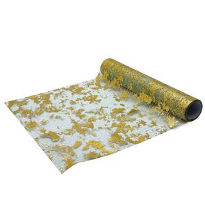 <span class=keywords><strong>Chemin</strong></span> <span class=keywords><strong>de</strong></span> <span class=keywords><strong>table</strong></span> en polyester métallisé imprimé <span class=keywords><strong>de</strong></span> roses dorées, luxueux, imperméable et écologique, pour mariage, fête, hôtel, décoration <span class=keywords><strong>de</strong></span> la maison - Product Image 1