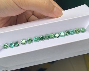 आठ तीर आठ तीर दौर में कटौती 1CT ग्रीन Moissanite हीरे ज्वेल्स असमान रंग ढीला नंगे पत्थर के साथ सेट - Product Image 5