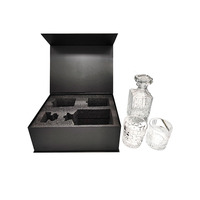 Coffret de luxe en carton rigide noir mat, bouteilles de Champagne, Whisky, vin rouge, coffret cadeau en papier