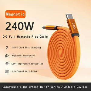 Câble TKT magnétique rétractable Type-C <span class=keywords><strong>vers</strong></span> Type-C, gaine tressée, charge rapide 3A, <span class=keywords><strong>transfert</strong></span> <span class=keywords><strong>de</strong></span> données 480 Mbps, certifié MFi, 1 m pour <span class=keywords><strong>iPhone</strong></span> - Product Image 2