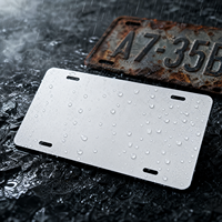 Placas de Matrícula de Aluminio en Blanco con Esquinas Redondeadas, Personalizables con Logotipo, Directo de Fábrica