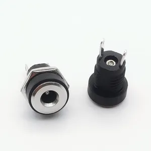 Dc-022b high-current socket 5.5 x 2.1 2-pin Dc power socket connector with mounting nut