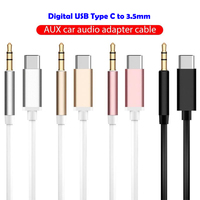 Câble adaptateur audio numérique pour voiture, prix usine, Type-C vers 3,5 mm, plaqué or, blindage tressé, pour HDTV, autoradio, casque et haut-parleur