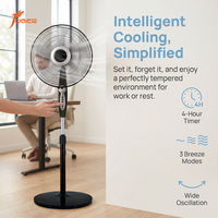 Ventilateur sur pied moderne de 16 pouces à prix de gros, 220 V, pour hôtel, oscillant, électrique, avec télécommande, 3 vitesses, silencieux