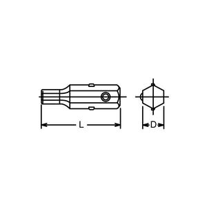 KOKEN-Insert 128H-4 5/16 ''avec sphère pour cliquet-EAN 4991644202522 INSERTS POUR EMBOUTS DE VISSAGE - Product Image 2