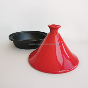 Pot En Fonte éMailléE Tajine De 30 Cm Avec Couvercle Mijoteuse Cuisson