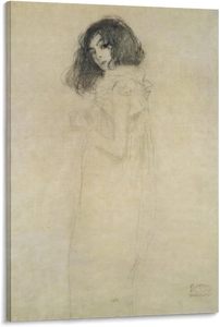 Peinture Portrait de <span class=keywords><strong>jeune</strong></span> <span class=keywords><strong>femme</strong></span> Gustav Klimt personnalisée <span class=keywords><strong>et</strong></span> Arts muraux Art mural Décoration intérieure Artiste célèbre Impression - Product Image 2